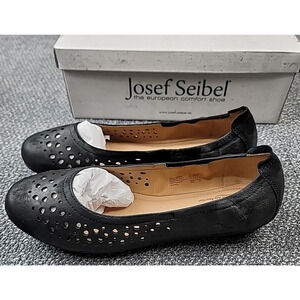 Josef Seibel Ballet Flats Women's UK 39 US 8.5 Pippa 29 Leather Eyelet Shoes